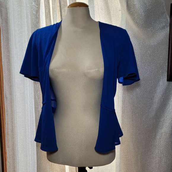 Monteau blue wrap peplum - Picture 5 of 8